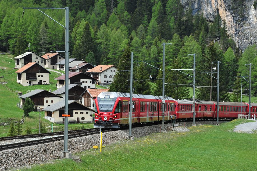 RhB Glacier Express, Allegra Triebwagen und andere (33)